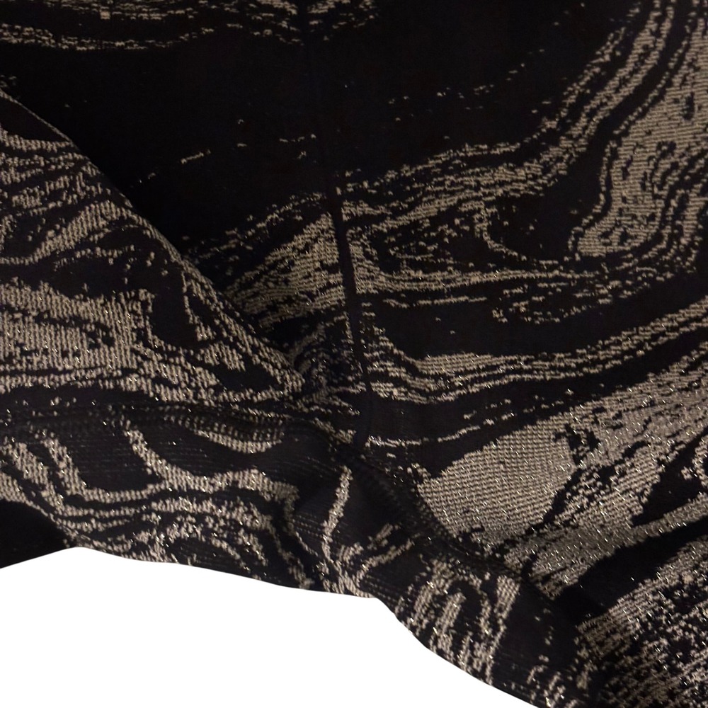 Athleta Women's Aurora Shine Tight Leggings Sz XXS EUC Black and Silver Seamless - Picture 3 of 3
